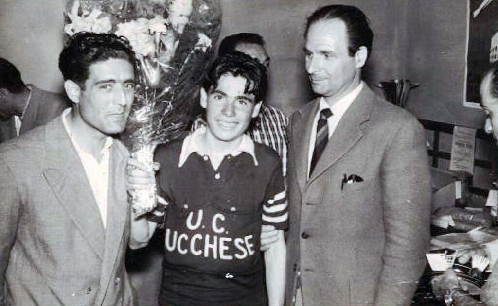 Gara Esordienti a S.Alessio anno 1954 Vince Emilio Giribon, nella foto a dx, l'allora presidente dell UC